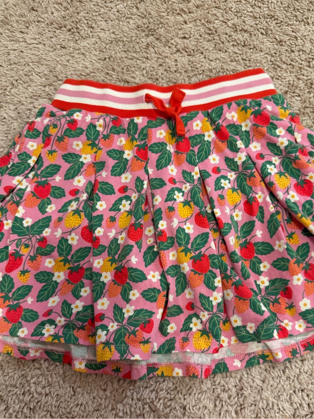 Mini Boden Pink and Red Knit Skort